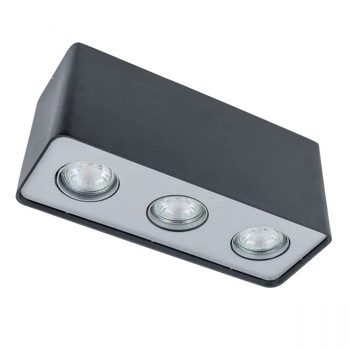 Harris, nowoczesna lampa natynkowa, czarna, LED GU10, FH31433S-BL