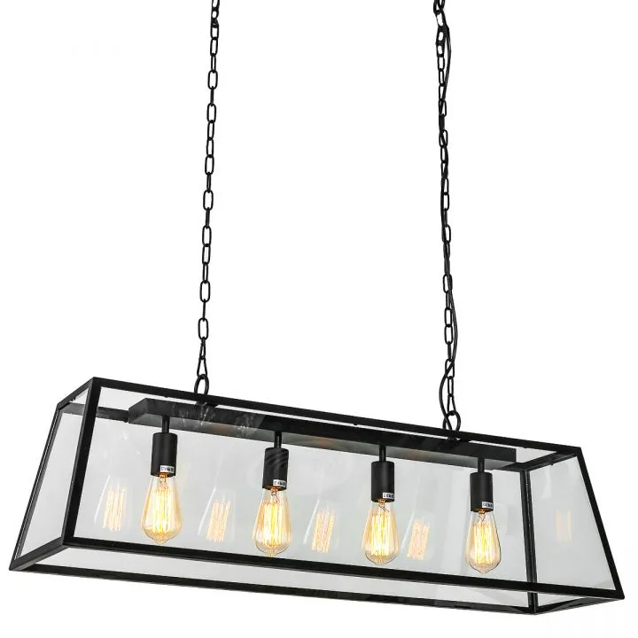 Laverno, loftowa lampa wisząca, czarna, E27, MD-102721-4-B