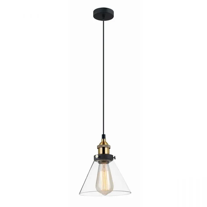 Getan, loftowa lampa wisząca, czarno złota, E27, MDM-2564/1