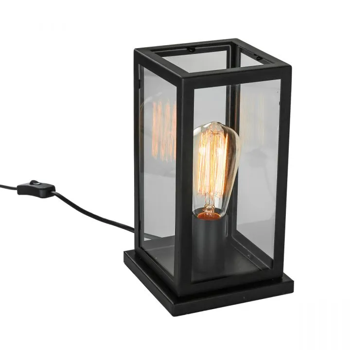 Laverno, retro lampka biurkowa i gabinetowa, czarna, E27, MT-202621-1-B