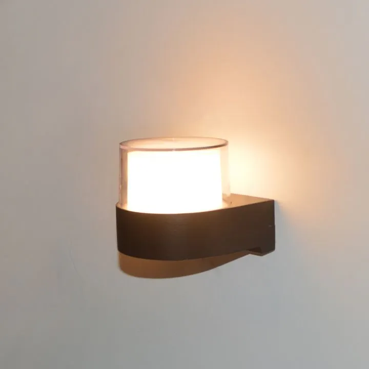 Marti, lampa ogrodowa w kształcie tuby, w czarnej oprawce, OWL-4626-3K, LED, 3000K