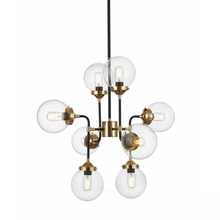 Riano, nowoczesna lampa wisząca, przezroczysta, E27, P0454-08D-SDAC