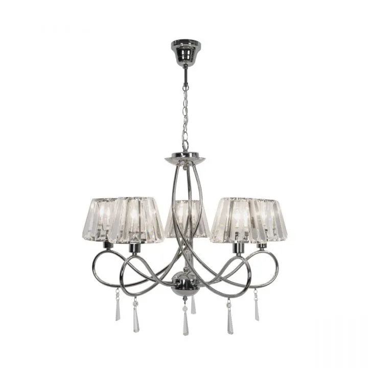 Paria, klasyczna lampa wisząca, przezroczysta, E14, P15090-5