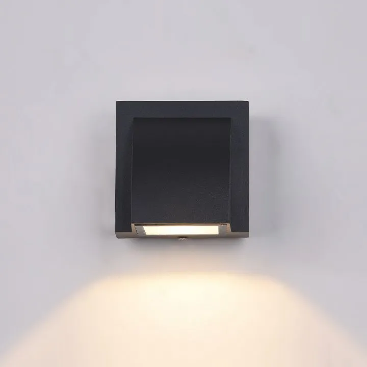 Edgar, nowoczesny kinkiet zewnętrzny, czarny, LED, 3000K, PL-436B