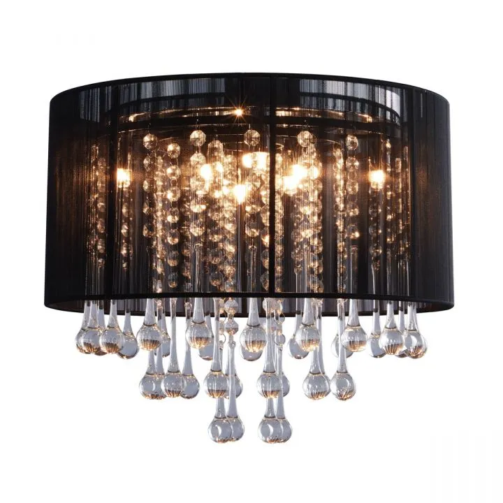 Verona, lampa natynkowa w stylu pałacowym, czarna, G9, RLX92174-8B