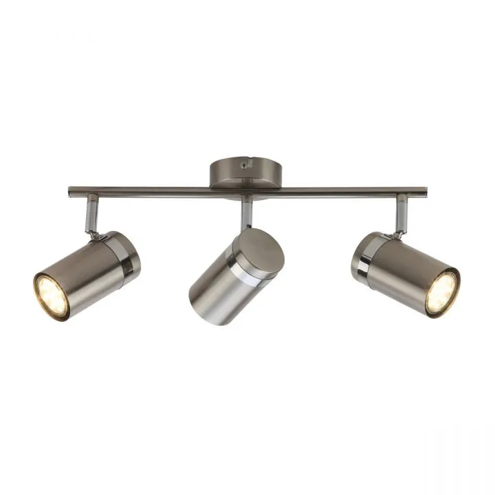 Palmoni, lampa sufitowa, niklowana, z trzema regulowanymi reflektorkami, SPL-2024-3, GU10