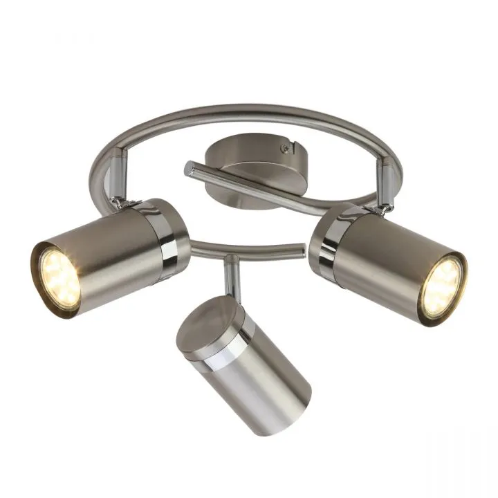 Palmoni, lampa sufitowa, chromowana, z trzema regulowanymi reflektorkami, SPL-2024-3A, GU10