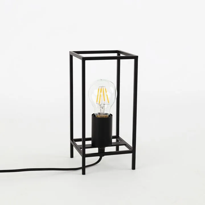 Melando, nowoczesna lampka biurkowa, E27, TB-3343-1S-BK