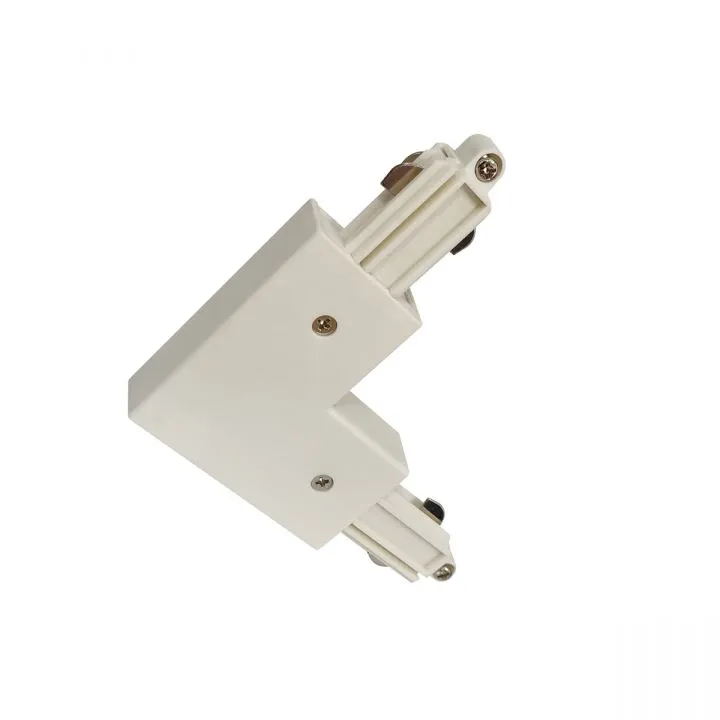 Marvi Track Connector, białe akcesoria kątowe do łączenia szynoprzewodów, TRL-H1C-CONN-L-LF-WH