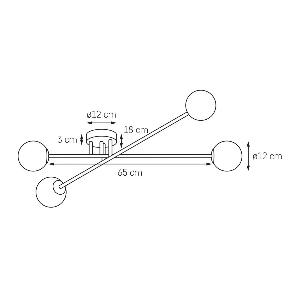 Astra, nowoczesny plafon, E14, 10773403