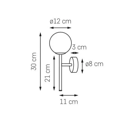 Astra Deco, nowoczesny kinkiet, E14, 20775103