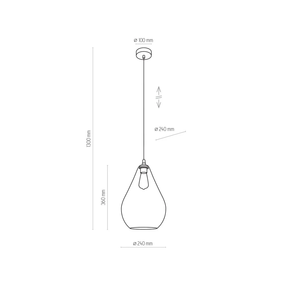 Fuente, nowoczesna lampa wisząca, E27, 2326