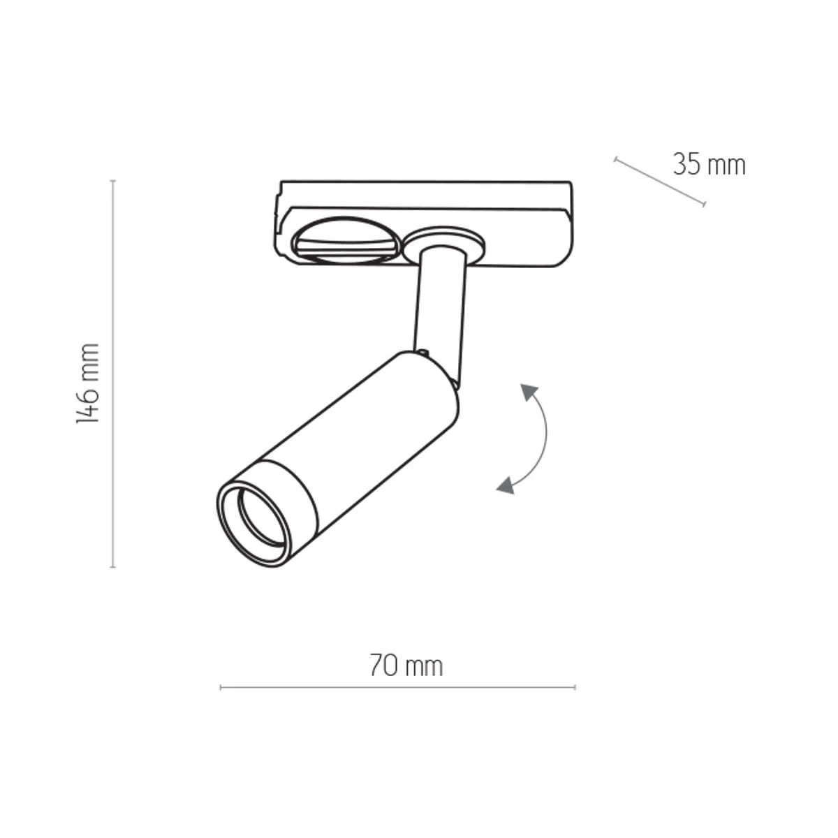 Tracer, nowoczesny reflektorek, LED, 4141