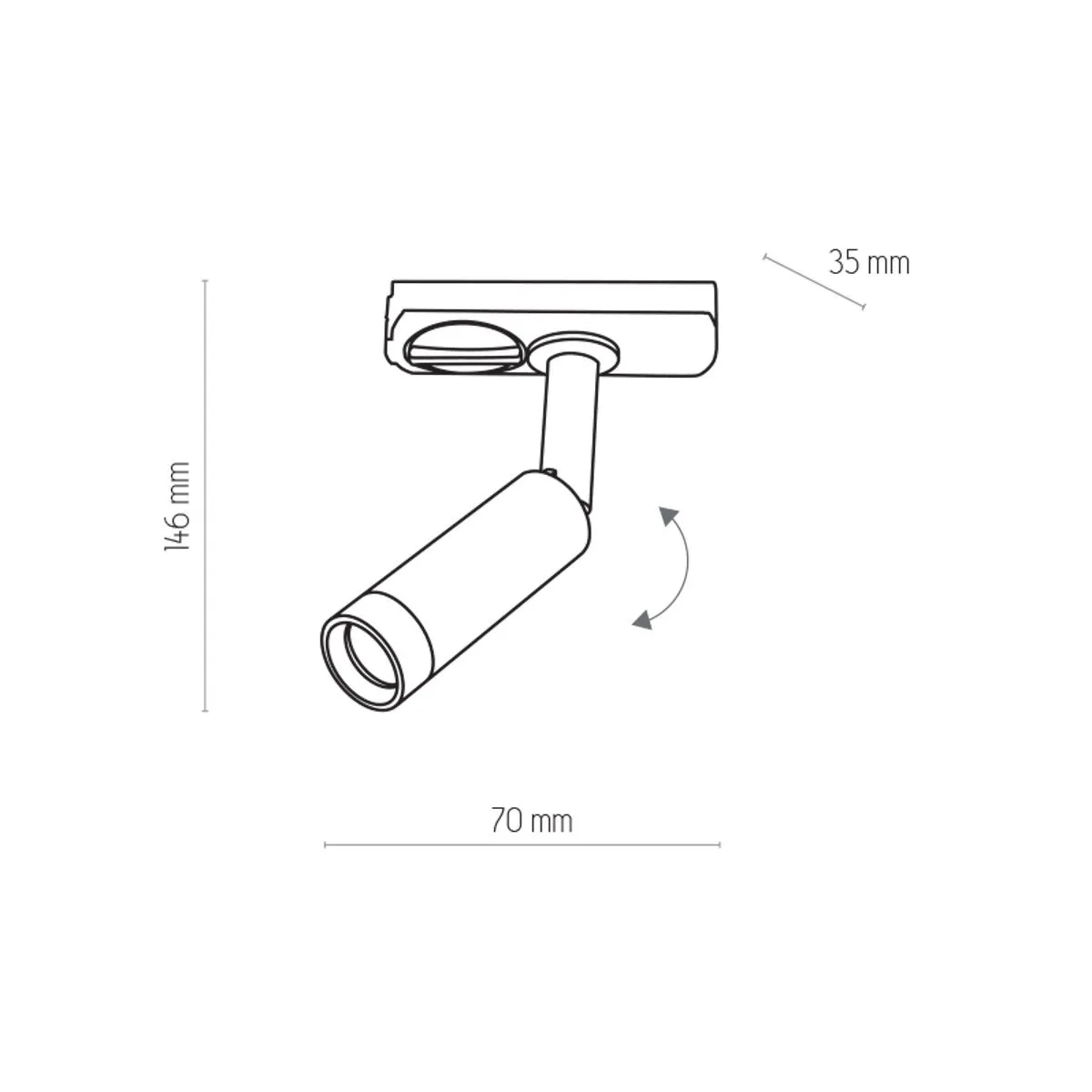Tracer, nowoczesny reflektorek, LED, 4142