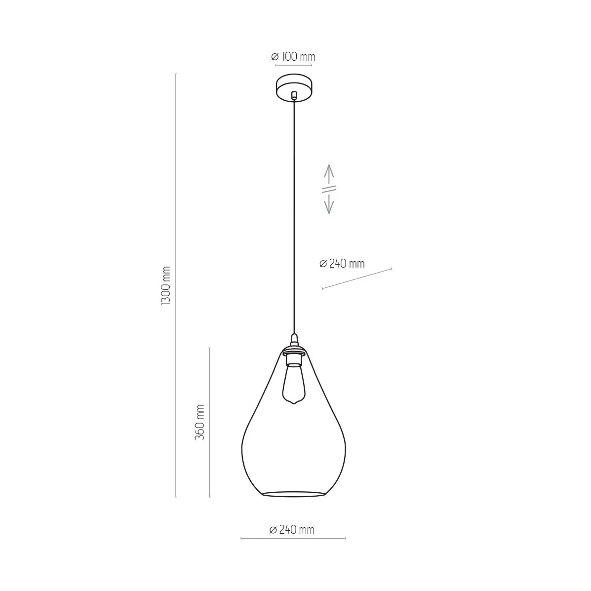 Fuente, nowoczesna lampa wisząca, E27, 4322