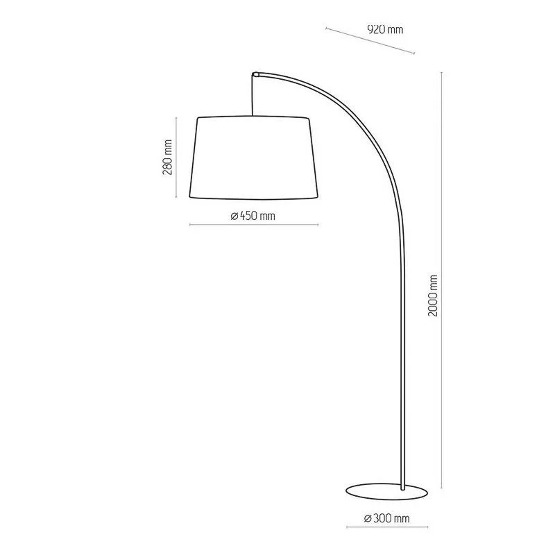 Hang, nowoczesna lampa podłogowa, E27, 5077