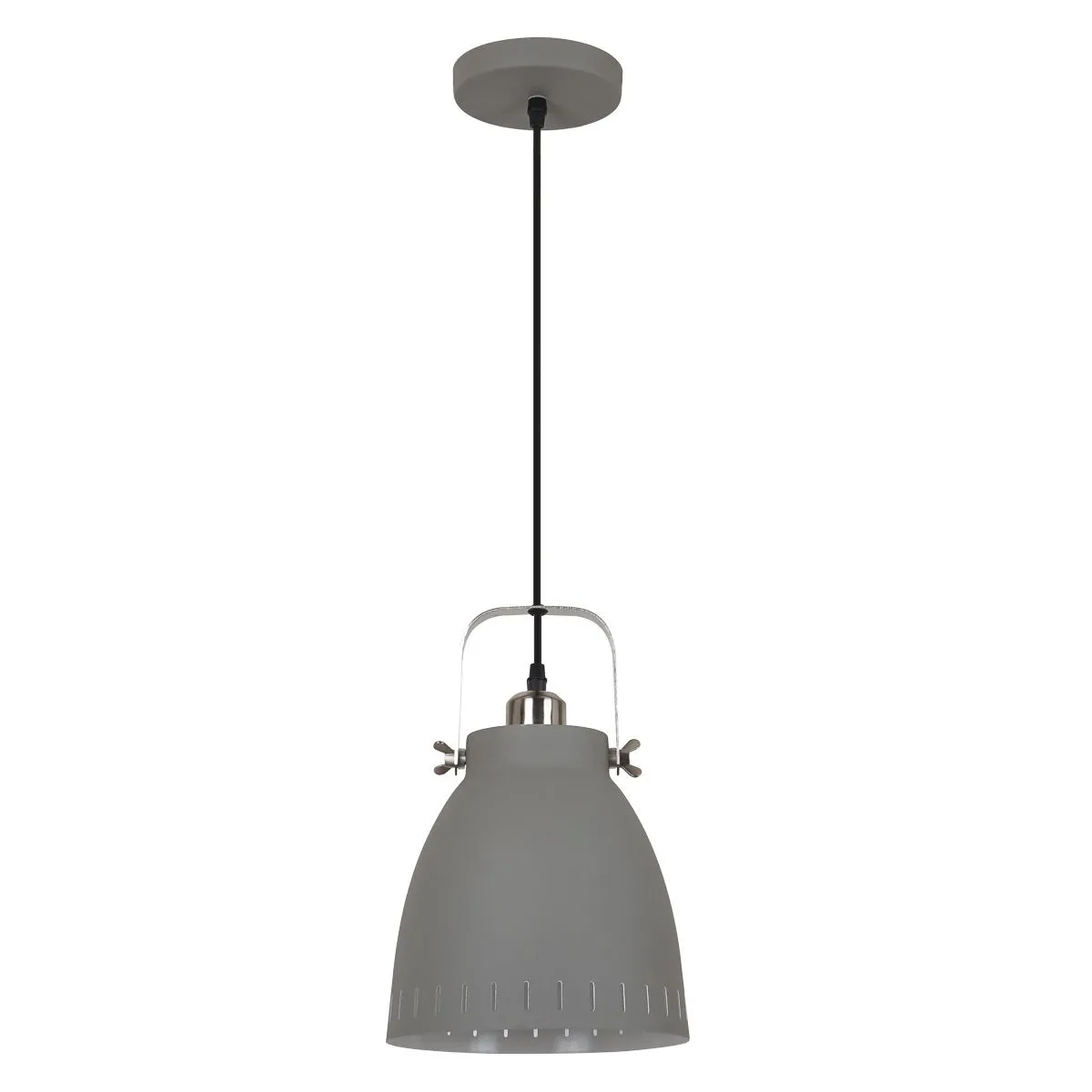 Franklin, loftowa lampa wisząca, szara, E27, MD-HN8026M-GR+S.NICK