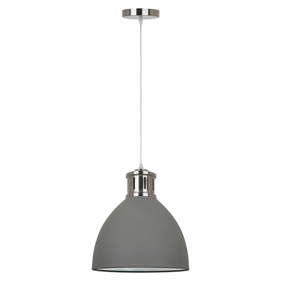 Lola, loftowa lampa wisząca, szaro satynowana, E27, MD-HN8100-GR+S.NICK