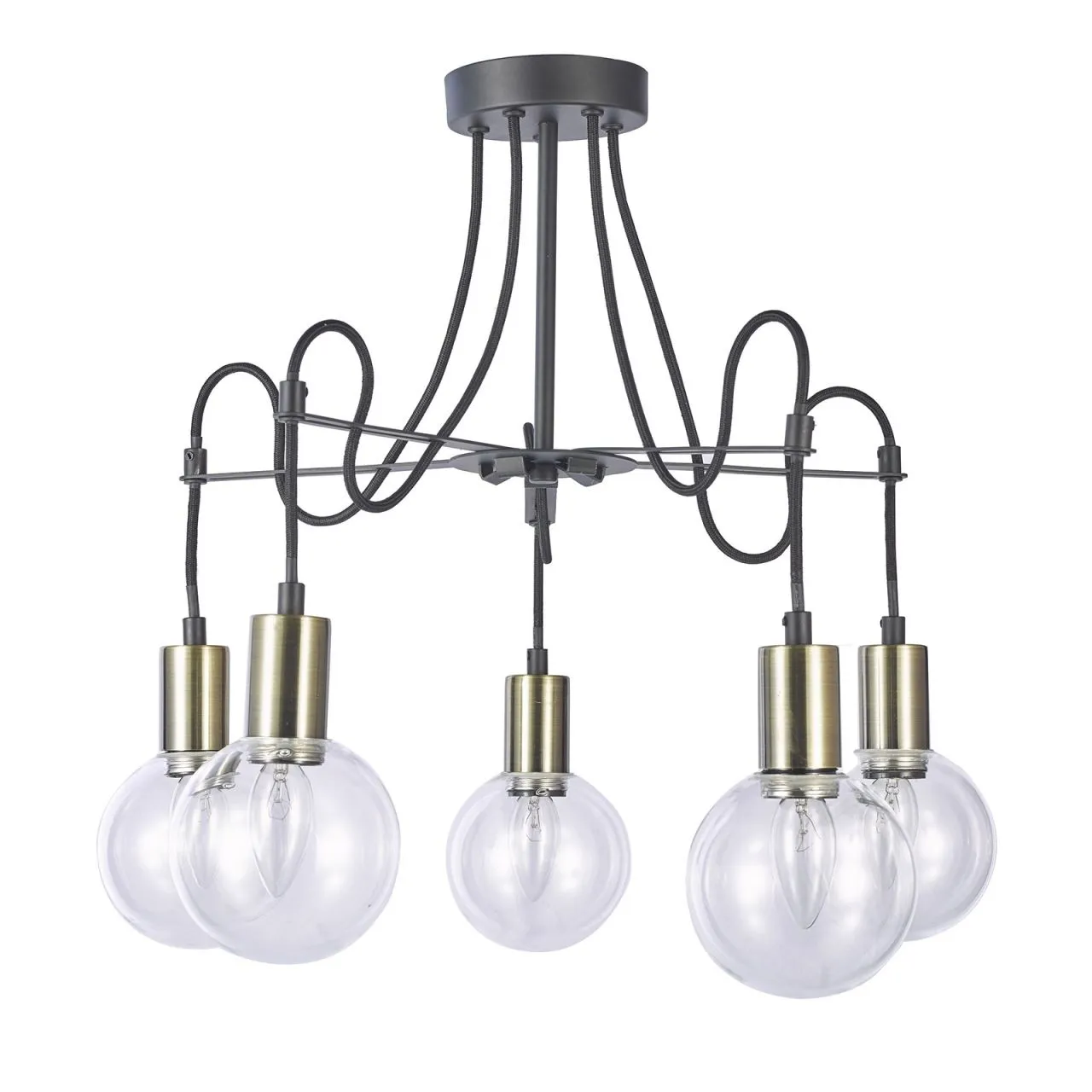 Gianni, nowoczesna lampa wisząca w kolorze antycznego brązu, E14, MX16096-5A