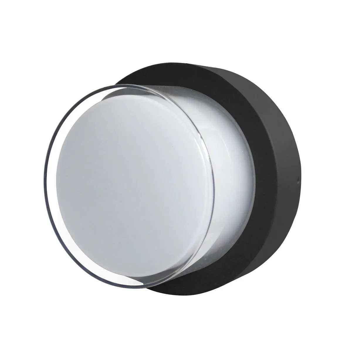 Rosta, nowoczesny kinkiet ogrodowy, czarny, z białym kloszem, OWL-3062-3K, LED, 3000K