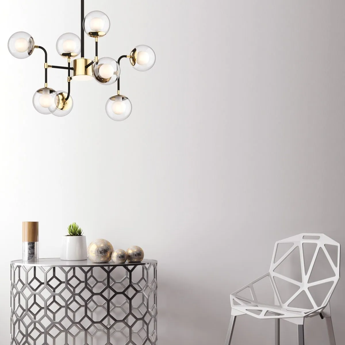 Riano, nowoczesna lampa wisząca, przezroczysta, G9, P0454-08C-SDGF