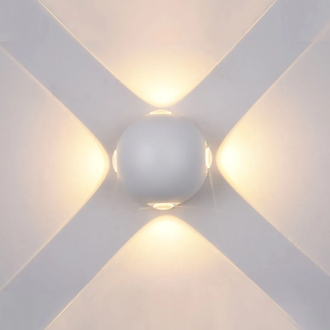 Carsoli, nowoczesny kinkiet zewnętrzny, biały, LED, 3000K, PL-307W