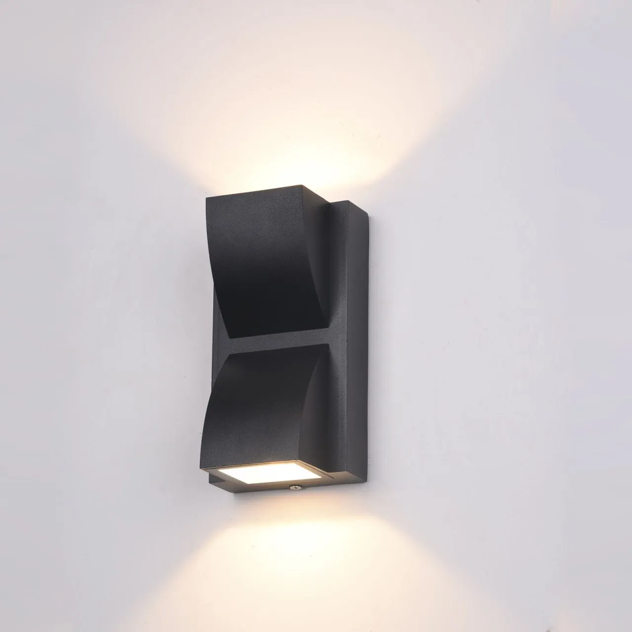 Edgar, nowoczesny kinkiet zewnętrzny, czarny, LED, 3000K, PL-437B