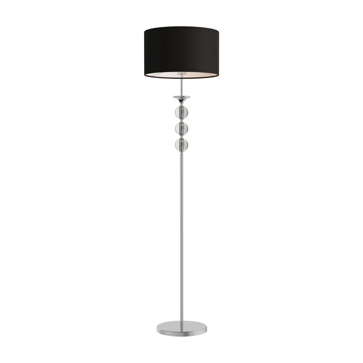 Rea, klasyczna lampa stojąca, podłogowa, czarna, E27, RLL93163-1B