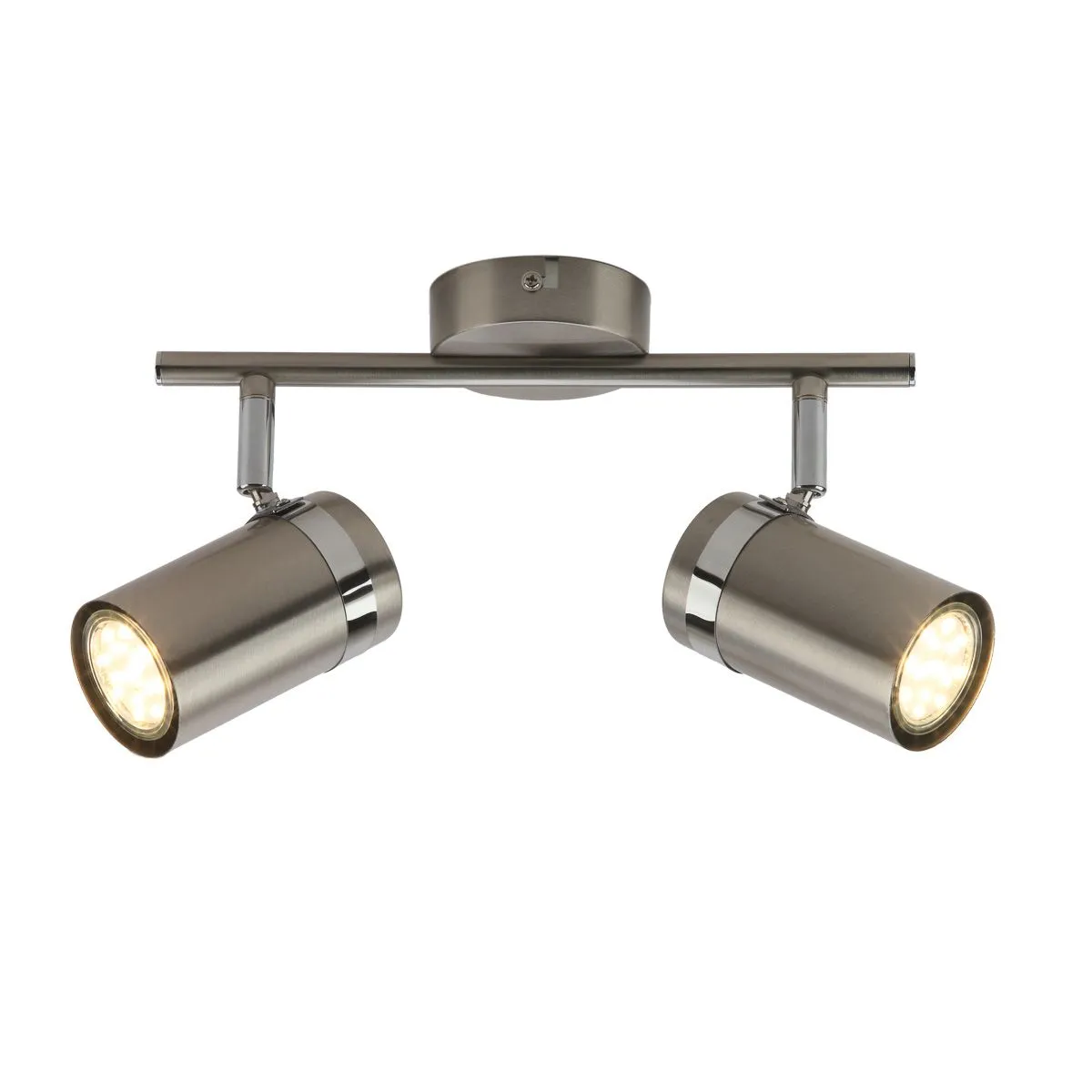 Palmoni, lampa sufitowa, niklowana, z dwoma regulowanymi reflektorkami, SPL-2024-2, GU10