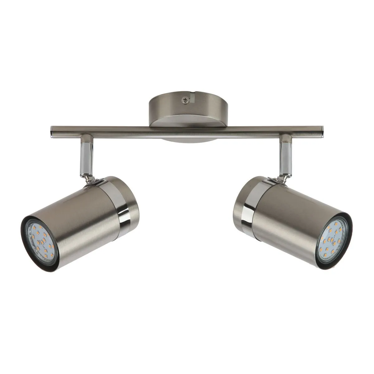 Palmoni, lampa sufitowa, niklowana, z dwoma regulowanymi reflektorkami, SPL-2024-2, GU10