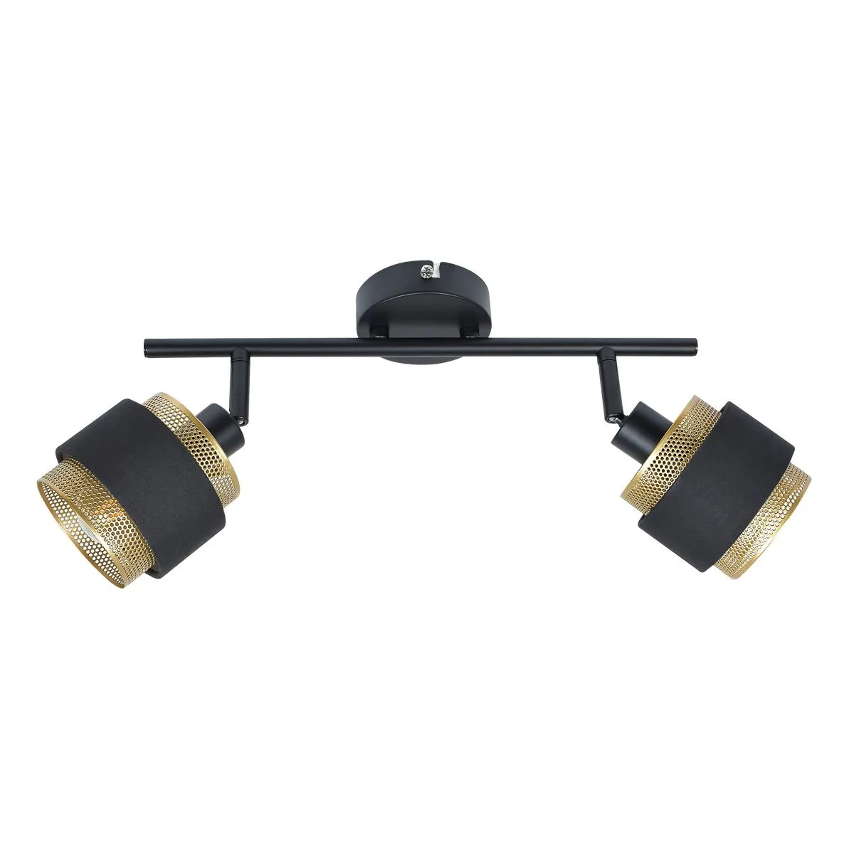 Renez, czarno-złota lampa ścienna, z dwoma regulowanymi reflektorkami, SPL-95820-2, LED, E14