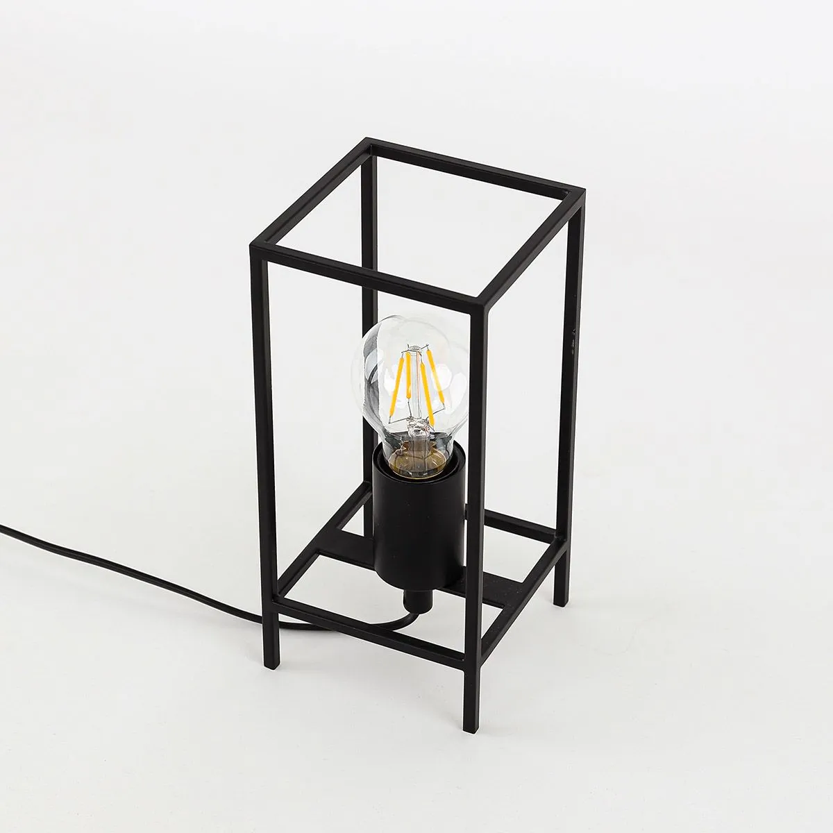 Melando, nowoczesna lampka biurkowa, E27, TB-3343-1S-BK