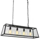 Laverno, loftowa lampa wisząca, czarna, E27, MD-102721-4-B