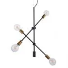Edmond, loftowa lampa wisząca, czarno złota, E27, MD-BR-262002-D4-G/B