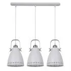 Franklin, loftowa lampa wisząca, biała i niklowana, E27, MD-HN8026S-3-WH+S.NICK