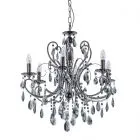 Barocco Black, klasyczny żyrandol z kryształami, czarny, E14, MD72709-6B