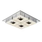 Clarise, nowoczesny plafon, chromowo srebrny, LED, 3000K, MX15081-4B-48W