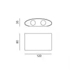 Czarny kinkiet zewnętrzny z dwoma żarówkami, OWL-451-2-BL, LED, 3000K