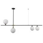 Belmonte, nowoczesna lampa wisząca, czarno mosiężna, GU10, PND-9152-4